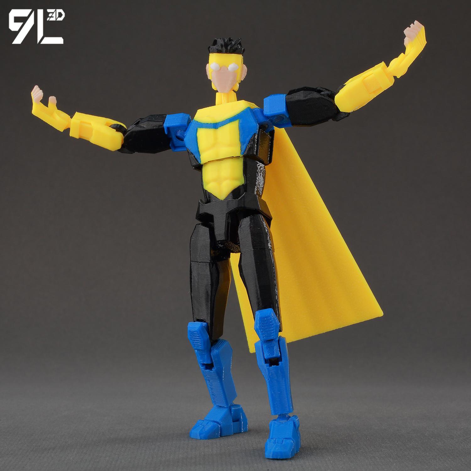 9L3D Printed Invincible Boy Invincible Mark OmniMan Great War Titan13 T13 Dummy13 Multi-Jointed Movable Anime Action Figure Toys