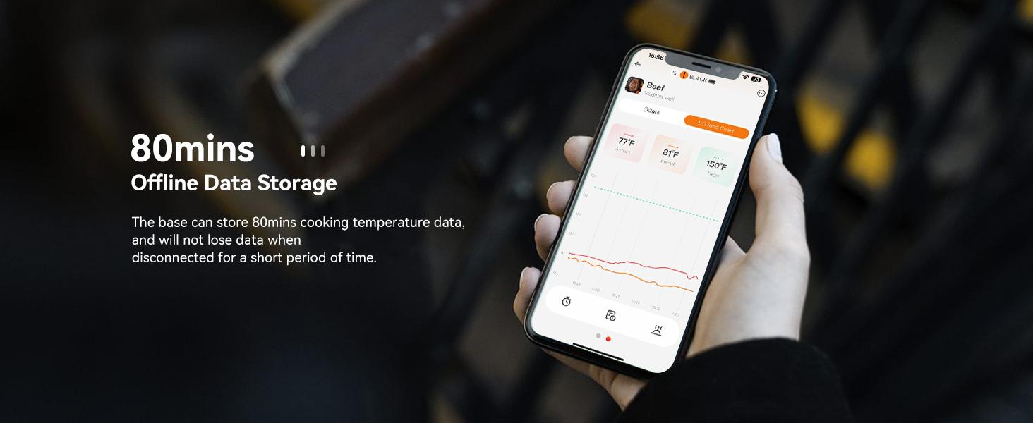 INBKIRD meat thermometer,WIFI wireless thermometer, suitable for cooking, magnetic suction,intelligent temperature alarm, kitchen tools,Holiday Gifts-TikTokShopHolidayHaul