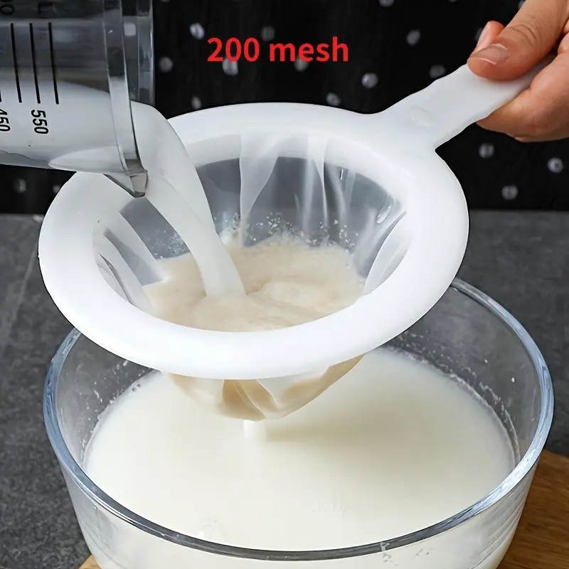 Lightweight Fine Mesh Strainer - Hanging Filter Sieve for Home Brewing, Premium Reusable Multi-Functional Kitchen Gadget for Wine, Tea, Soy Milk, Must-Have Apartment Kitchen Supply, Easy to Clean