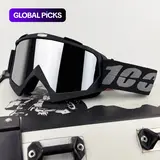 1pc Motorcycle Goggles Protective Gear, Polycarbonate Lens, Anti-Fog Dust- and Wind-Proof Shockproof Design, Universal Helmet-Compatible for Dirt Bike, ATV, Off-Road and Street Riding #GLOBAL PICKS