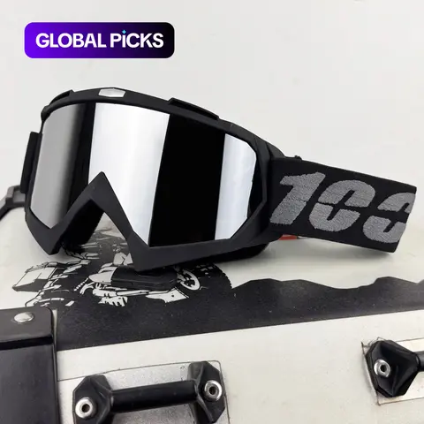 1pc Motorcycle Goggles Protective Gear, Polycarbonate Lens, Anti-Fog Dust- and Wind-Proof Shockproof Design, Universal Helmet-Compatible for Dirt Bike, ATV, Off-Road and Street Riding #GLOBAL PICKS