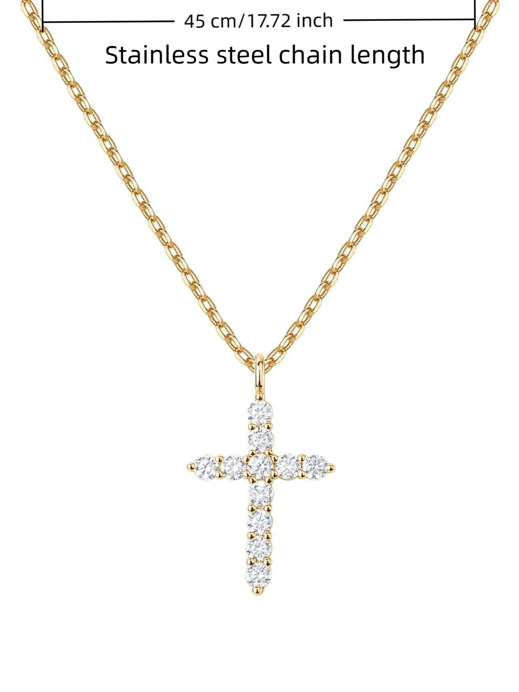 European Cross Necklace for Women, All-Season Faith Pendant, Elegant Daily Wear, Perfect for Parties and Special Occasions