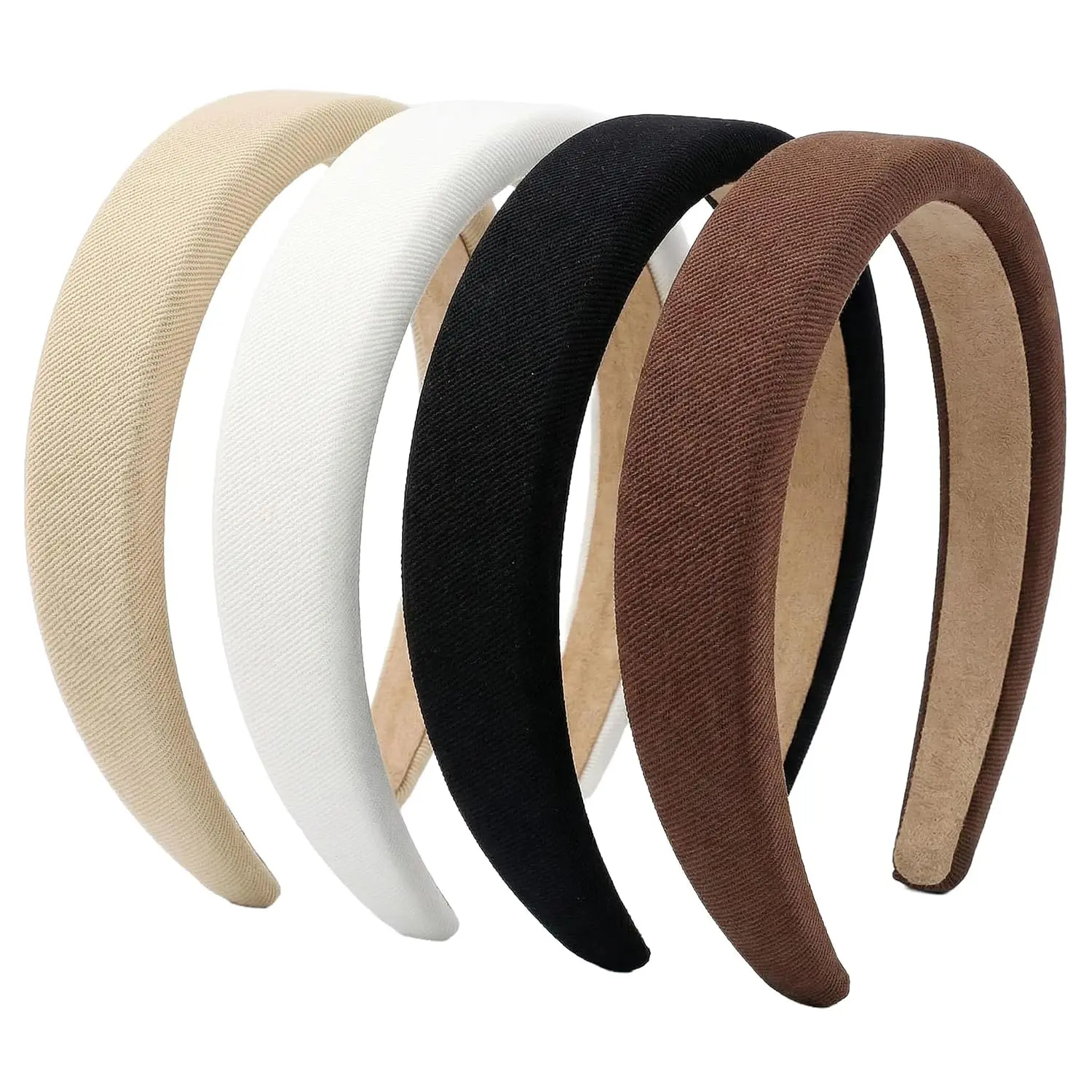 Padded Headbands for Women, Elastic Hair Bands, Cute  Wraps 4 count