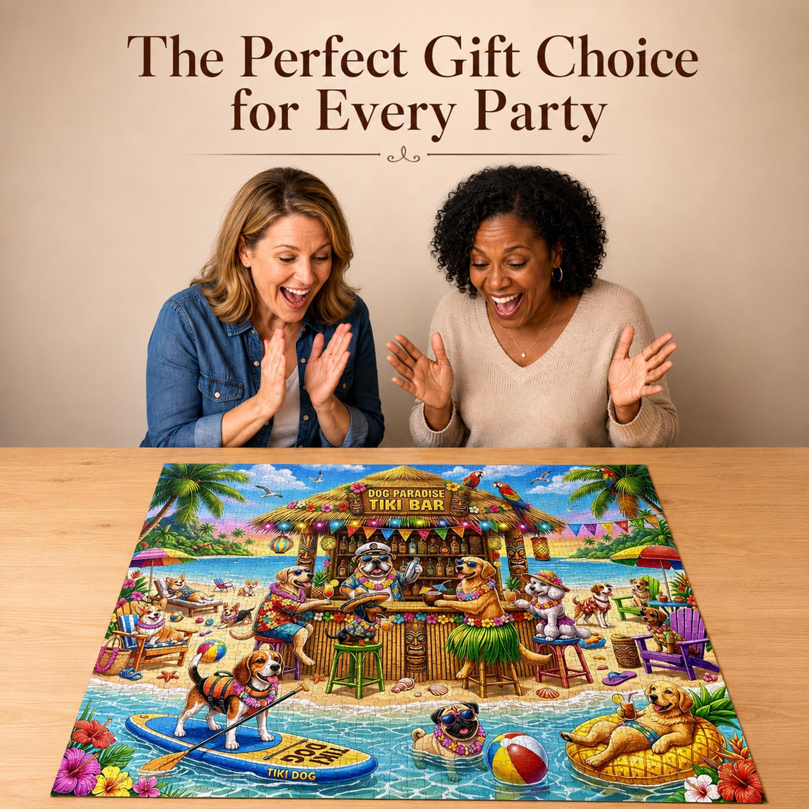 Walarky 1000-Piece Jsp-Beachgrandmas Beach Jigsaw Puzzle - Whimsical Cartoon Artwork, Adults/Family Game Nights Brain Teaser, Stress Relief Decoration, Ideal Gift, 27.5x20inch(70x50cm)