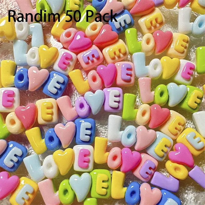 Letter Love Cream Resin Mini Toy, Micro Landscape Decor, Garden Ornament, Dollhouse Decoration, Mini Car Decor, Magical Happy Toy