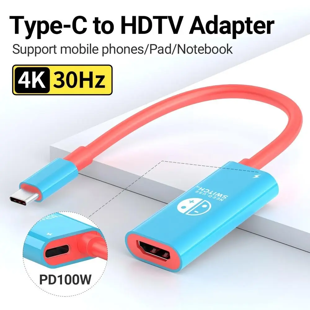 4K 60hz USB-C to HDMI Cable, Type-C Hdtv Adapter for iPhone, Switch, Steam Deck, Macbook, iPad, Samsung, Xiaomi, Laptop