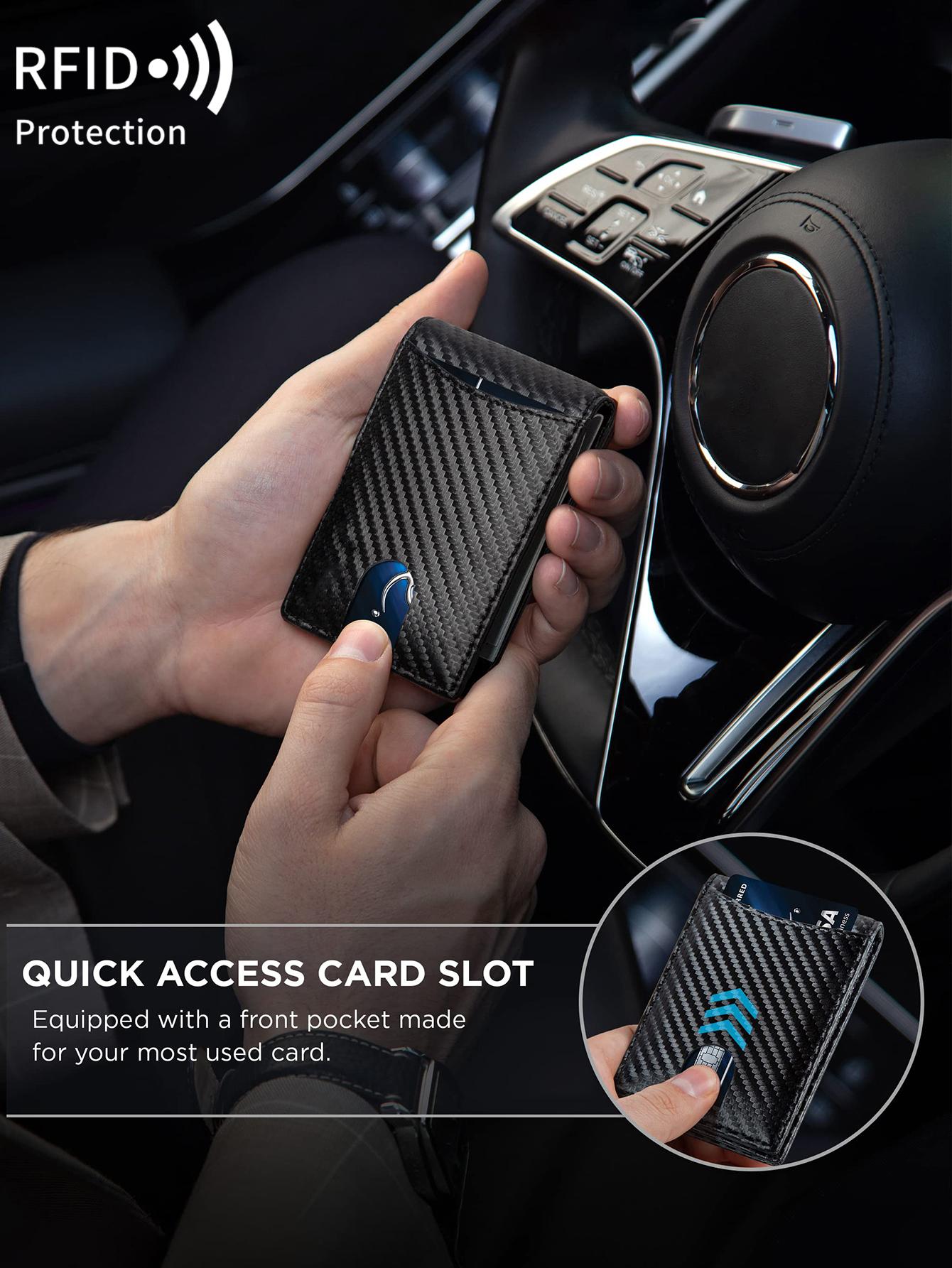 Men's Slim Wallet with RFID Blocking, Stylish Card Holder for Daily Use and Travel, Perfect Gift for Him