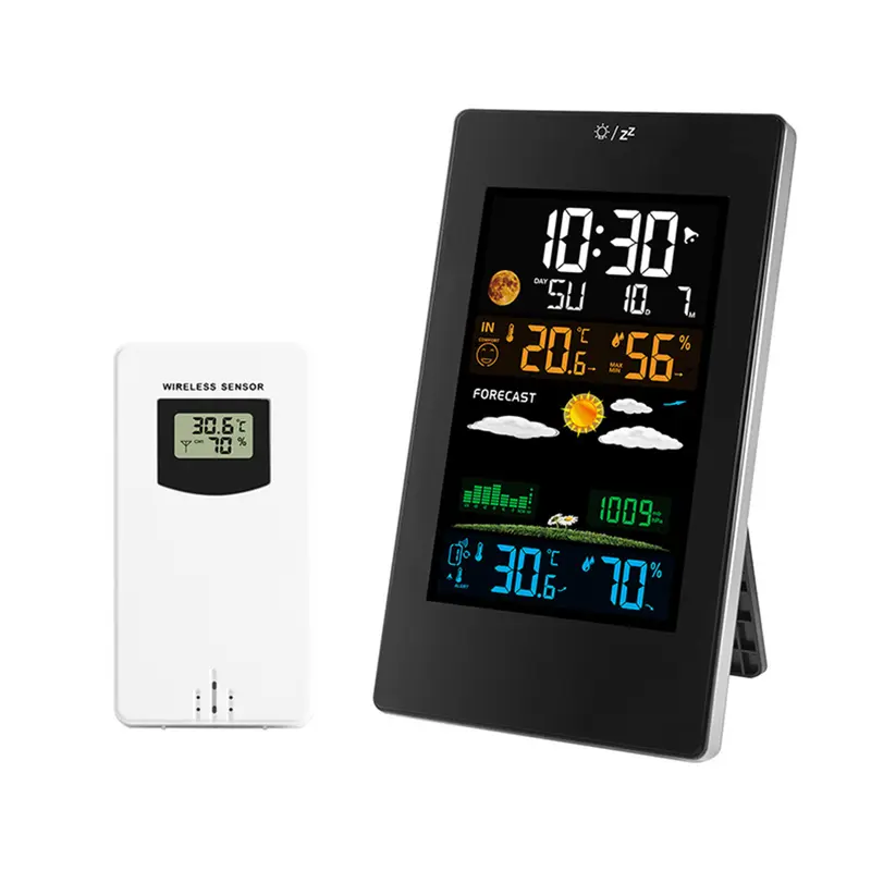 Wireless Digital Weather Station Indoor LCD Thermometer Hygrometer Monitor