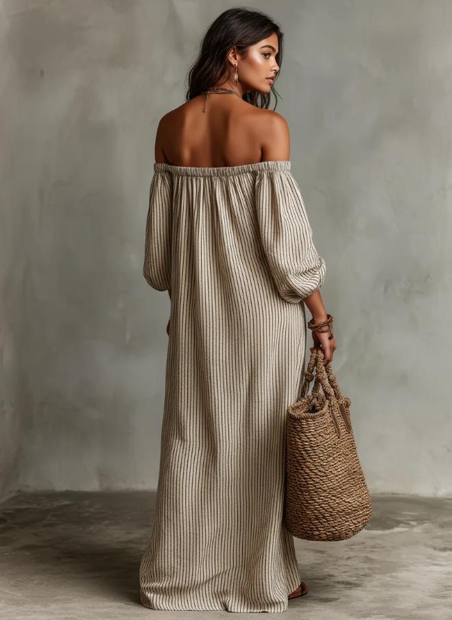 2026 Summer New Arrival: Elegant, Casual, Loose-Fit Striped Dress 2026 Summer New Arrival: Elegant, Casual, Loose-Fit Striped Dress