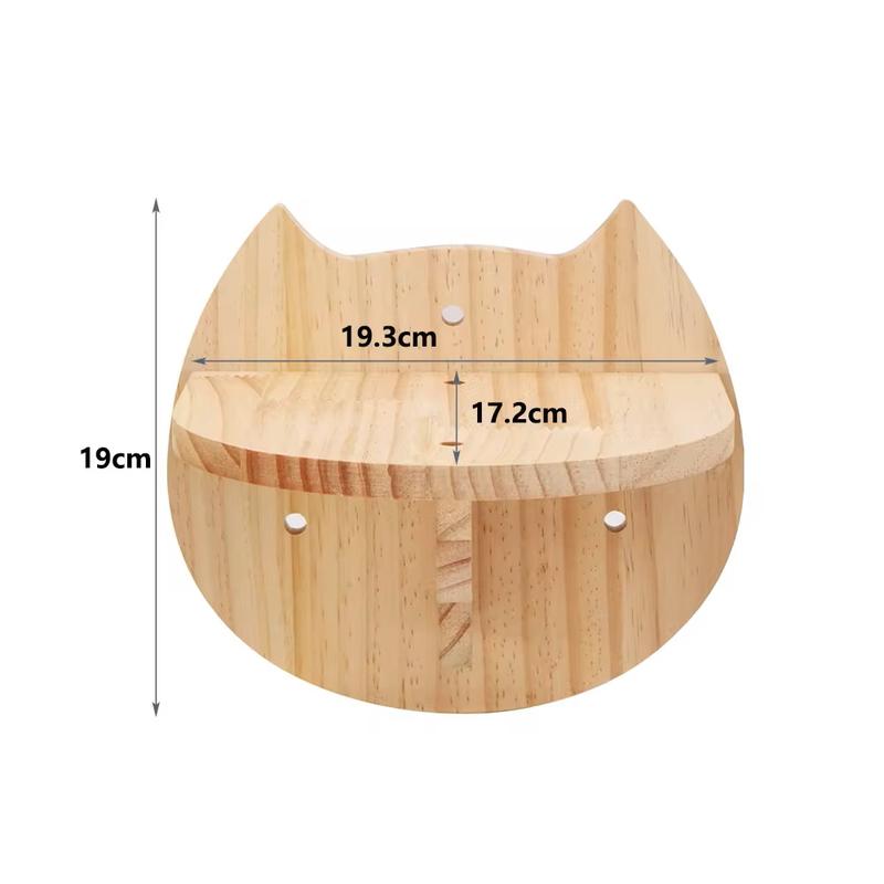 Modern Crude Wood Wall Mounted Cat Nest Bed Climbing Shelves With Sisal Scratching Post- Cat Houses & Condos for Indoor Cats Playing and Relaxation
