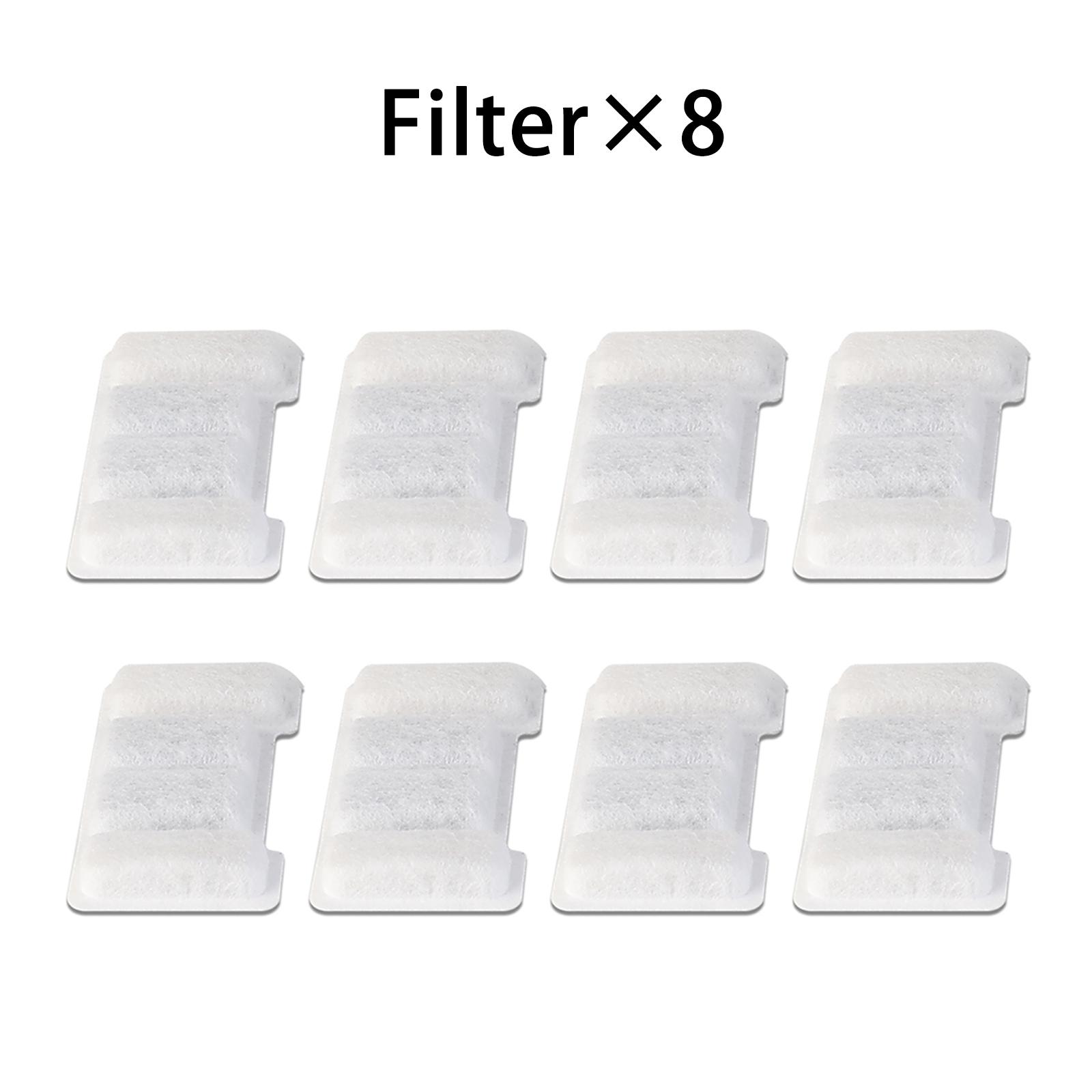8/16 Pack Cat Water Fountain Filters, Pet Replacement Filters for Stainless Steel 67oz/2L, 108oz/3.2L Faucet-Shaped Pet Water Fountain Dog Water Dispenser