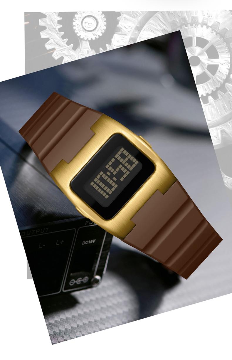 Sanda Fashion Square Sports Watch, Waterproof Luminous Multifunctional Wristwatch, Analog-Digital, Perfect Birthday & Festival Gift