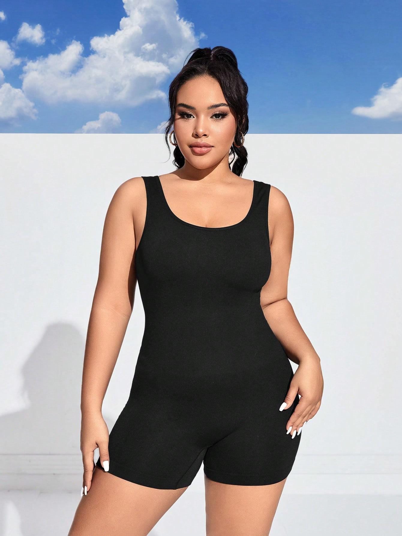 SUOVADUN LTY003 Athletic Romper for Women Workout Tank Top Bodysuit One Piece Buttery Soft Jumpsuit Scrunch Shorts Yoga Gym Outfit Stylish Activewear