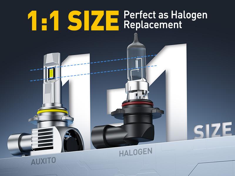 AUXITO H11/H9/H8 9004 9005/HB3 9006/HB4 9007/HB5 9008/H13 9012/HIR2 H4 H7 D2S D4S LED Headlights Bulbs Combo,Fog Lights, 50000LM Bright 6500K Cool White, 120W High-Speed Cooling Fan Light Bulbs, Pack of 2