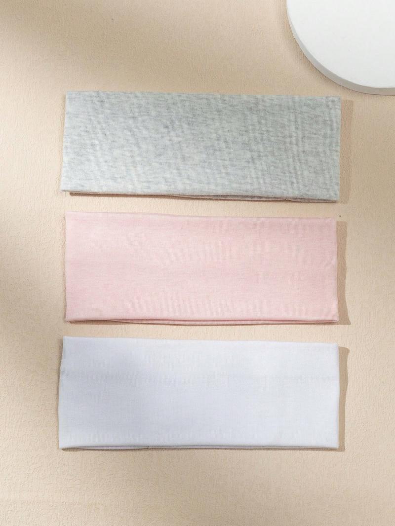Solid Color Hair Band, High Stretch Hair Band for Women & Girls, Sweat Absorbing Hair Band for Face Washing, Sports Headband for Yoga, Fitness, Elastic Headband