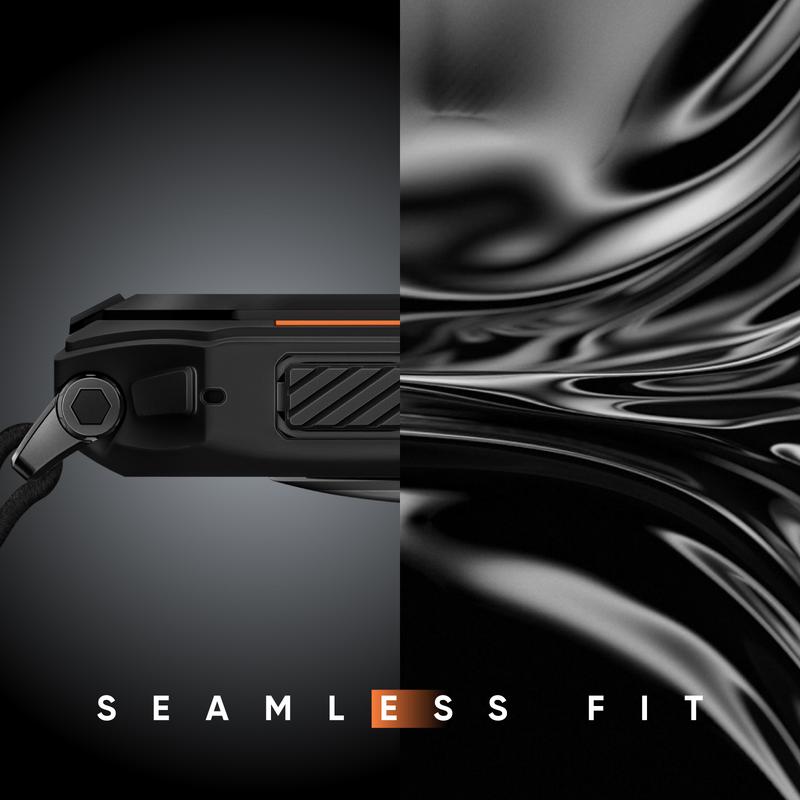 2-in-1 Case with Band for Apple Watch Ultra 49mm 46mm 45mm 44mm, Stretchy Nylon Solo Loop with Protective Cover TPU Bumper for iWatch Ultra Series 11 10 9 8 7 6 5 4 SE