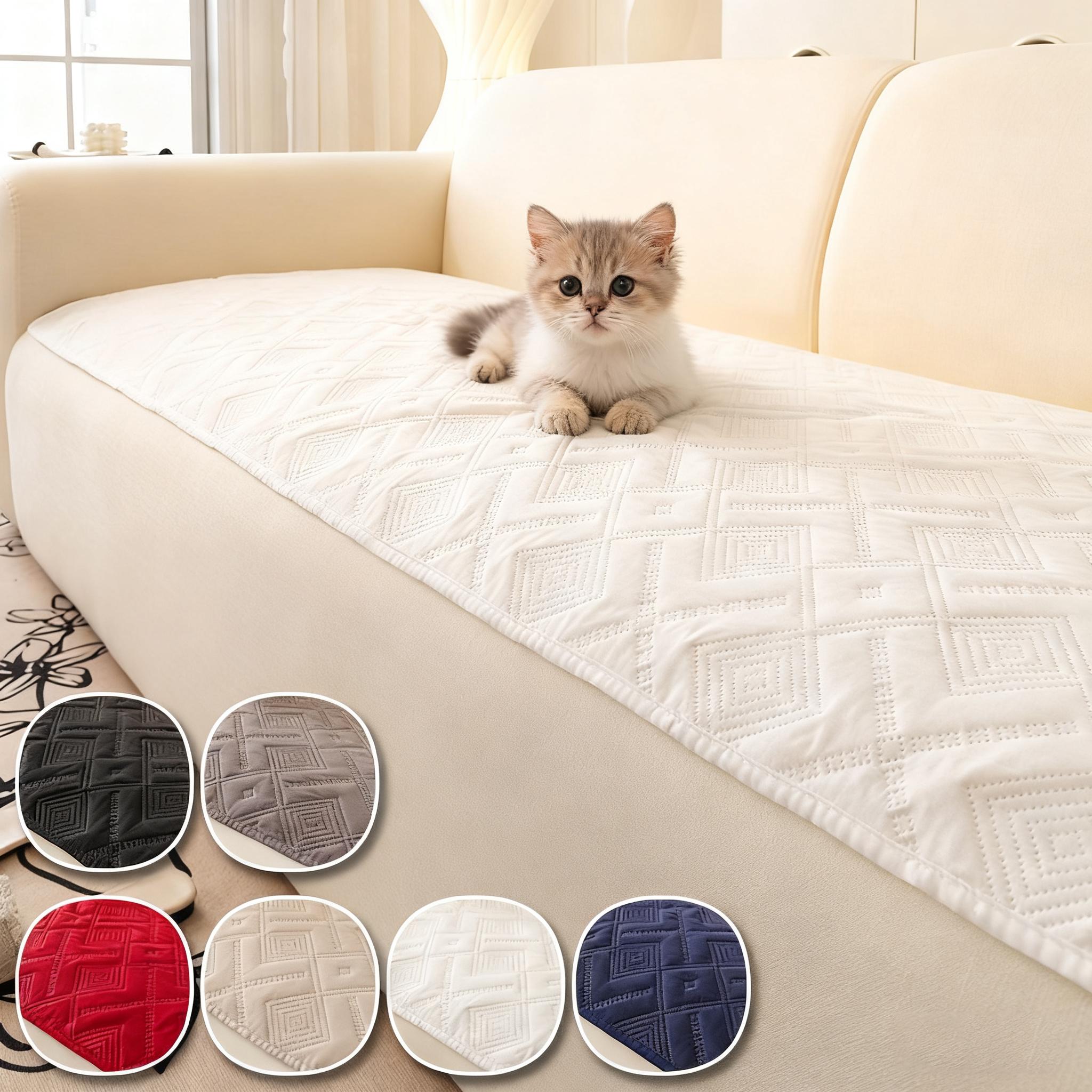 1PC Lightweight Thin Sofa Cushion for 2/3/4 Seater L-Shaped Sofas, Modern Ultrasonic Embossed Geometric Pattern, Pet Friendly