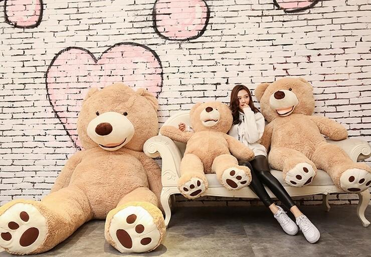 100cm-200cm America Giant Teddy Bear Plush Toys Soft Teddy Bear Skin Popular Birthday & Valentine's Gifts For Girls Kid's Toy