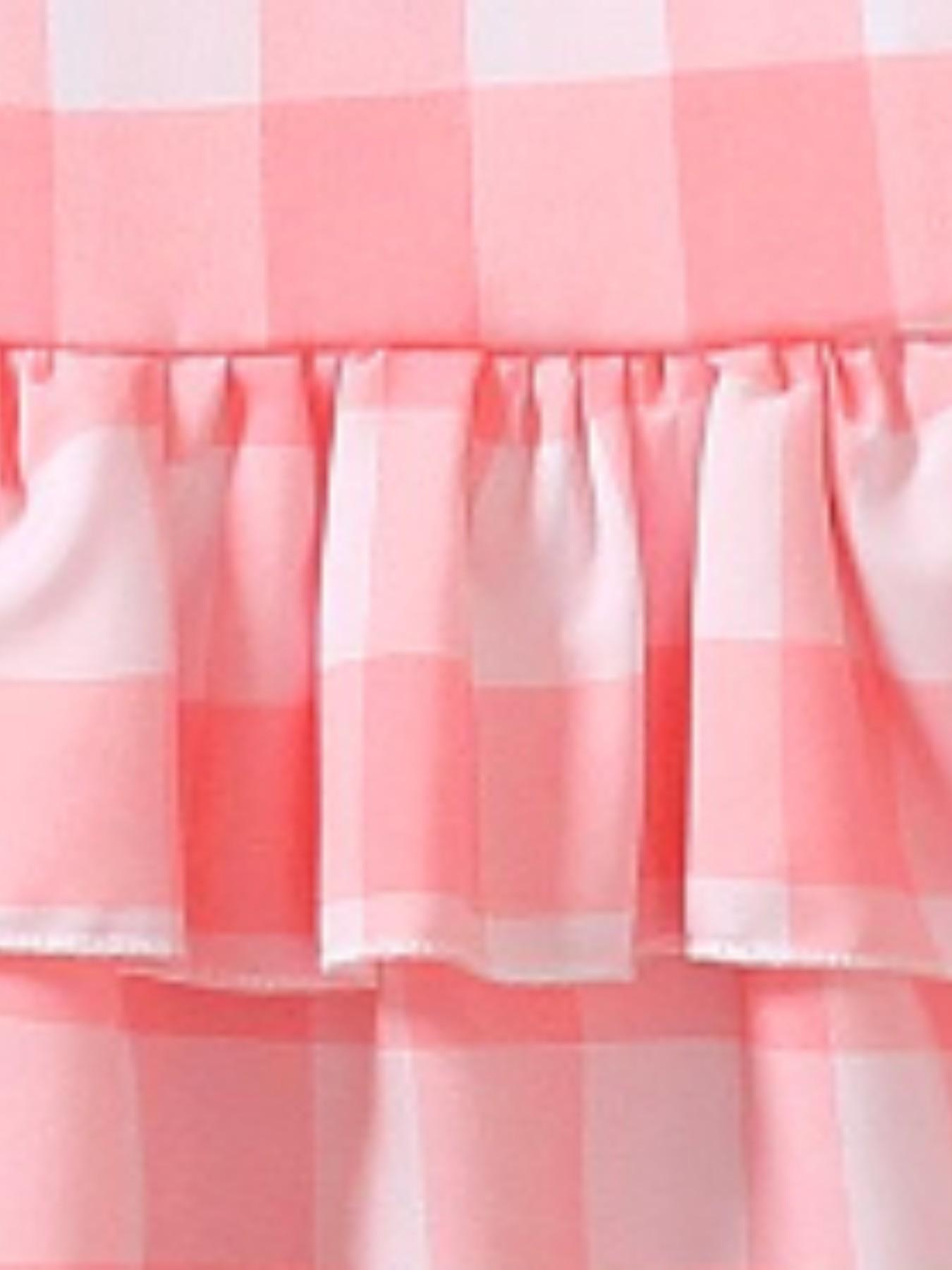 Strawberry Milkshake Sweetheart Dress! Toddler Pink White Gingham Flutter Sleeve Tiered Dress✨