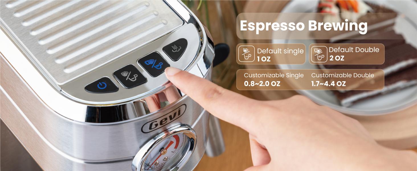 【Springtok】Gevi 20-Bar Espresso Machine with Automatic Milk Frother | Professional & Compact Coffee Maker for Cappuccino & Latte | Perfect Gift for Coffee Lovers 【Springtok】Gevi 20-Bar Espresso Machine with Automatic Milk Frother | Professional & Compact Coffee Maker for Cappuccino & Latte | Perfect Gift for Coffee Lovers