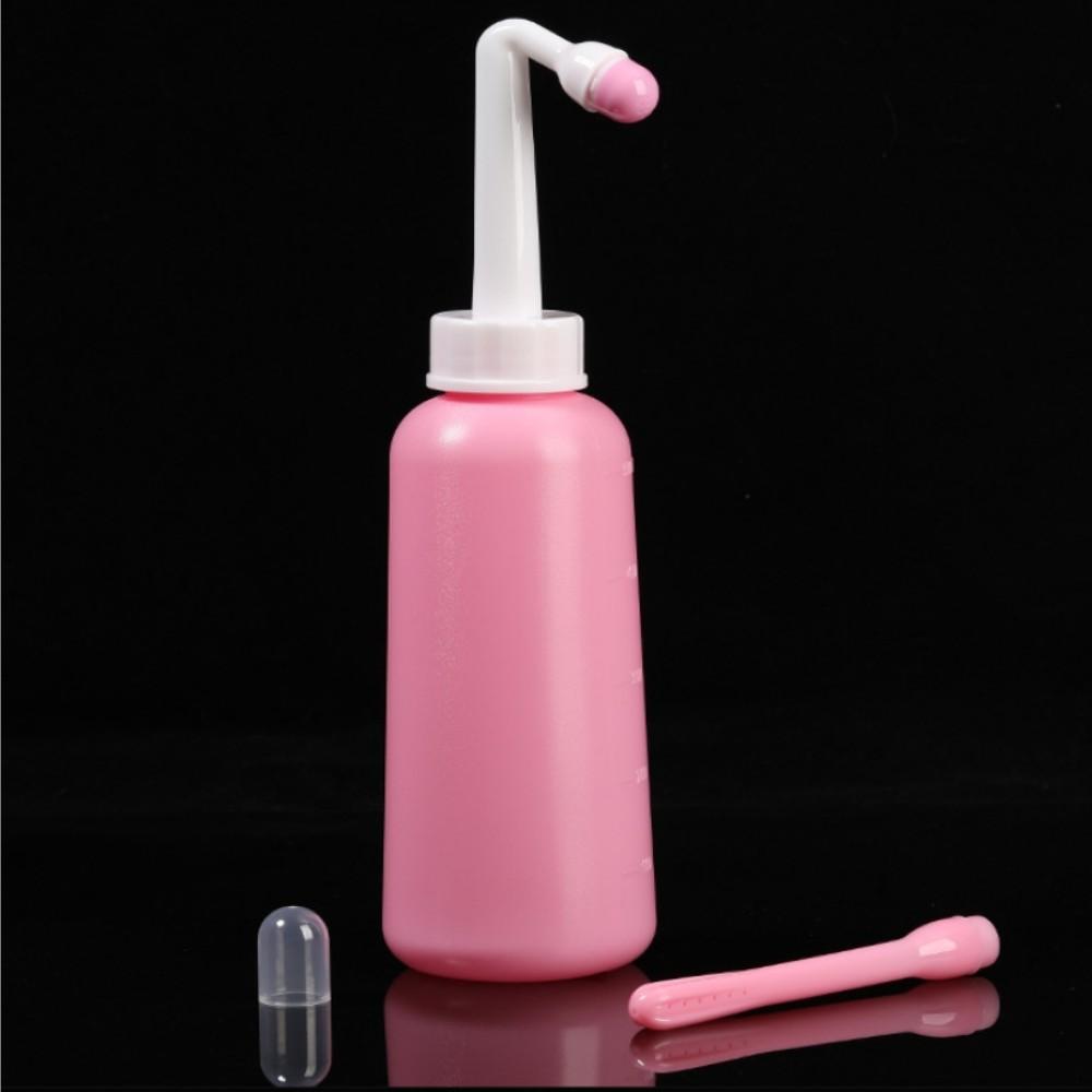 16.9oz/500ML Large Capacity Travel Bidet Bottle for Women, Portable Handheld Bidet for Female Hygiene and Cleansing, Butt Cleaner with Dual Flush Options-Short and Long(for inside clean)