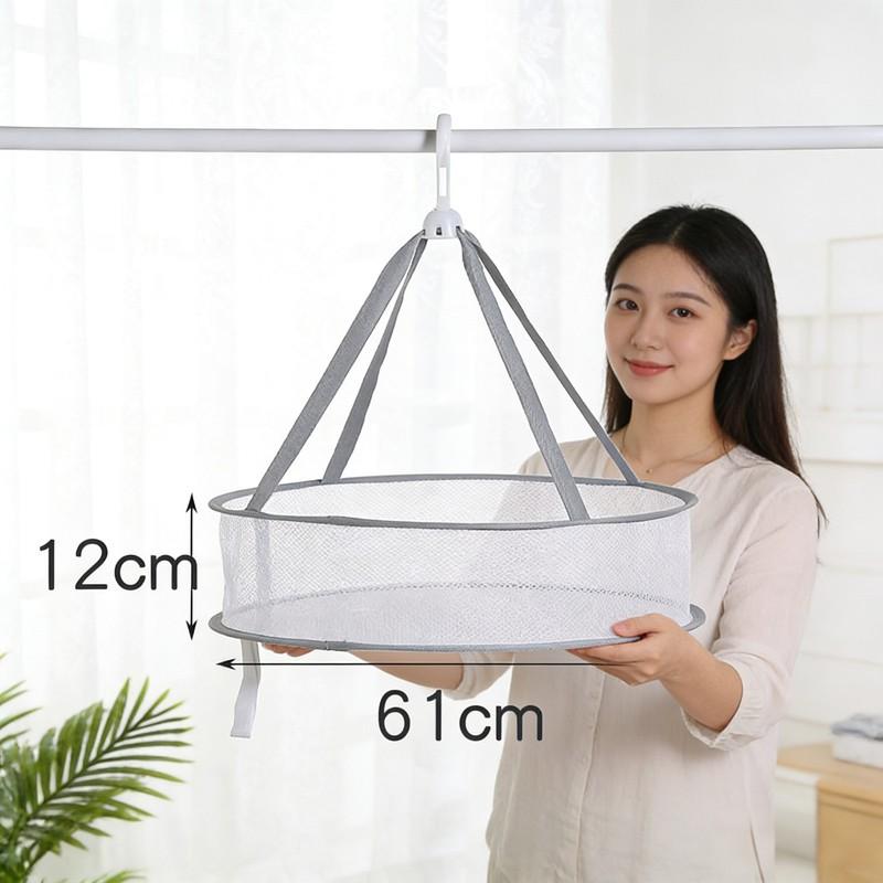 Single Layer Laundry Net for Socks, Anti-Deformation Drying Rack, Woolen Sweater Holder, Clothes Basket, Practical Hanging Mesh