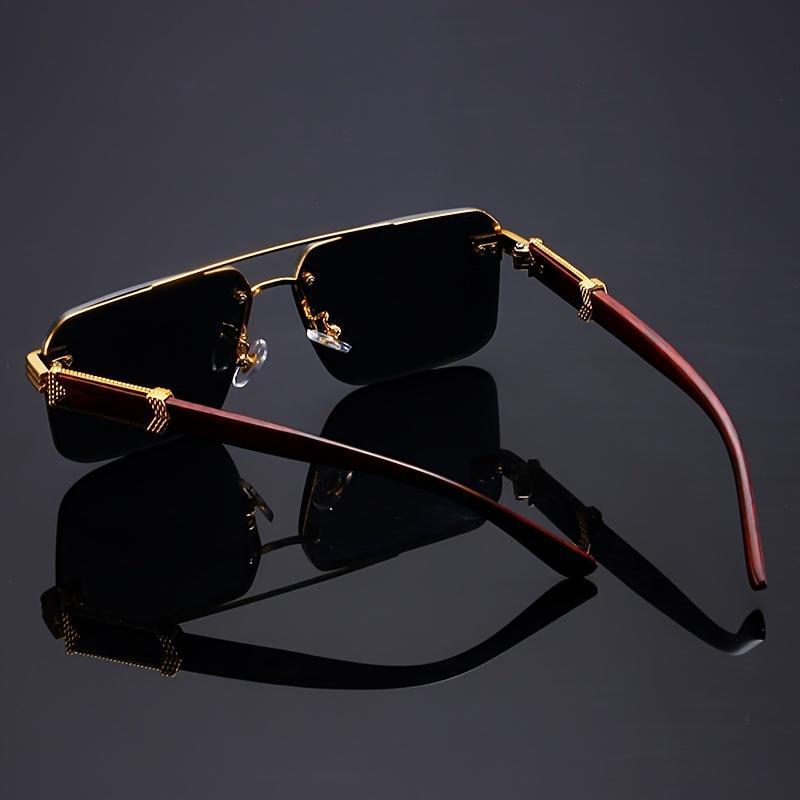 2026 Unisex 4-Piece Vintage Stylish Retro Square Sunglasses, Oversized Double Bridge Lightweight Eyewear, Classic Versatile Frames for Party & Casual Wear, Men's Women's Fashion Accessories, Vintage Sunglasses, Stylish Sunglasses