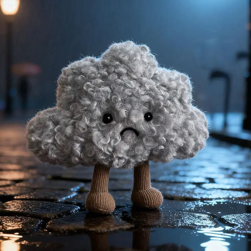 16cm Soft Sad Clouds Plush Toys Kawaii Gray Clouds Throw Pillow Cute Dark Clouds Dolls Toys for Kids Birthday Christmas Gifts