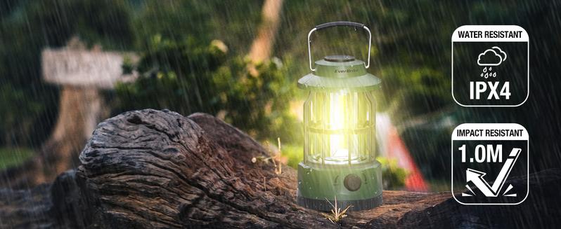 #JumpstartSale EverBrite LED Camping Lantern, USB C Rechargeable Lantern with Stepless Dimming, Vintage Portable Camping Lights & Lanterns, Lanterns for Power Outages, Hurricane, Emergency, Fishing, Home and More