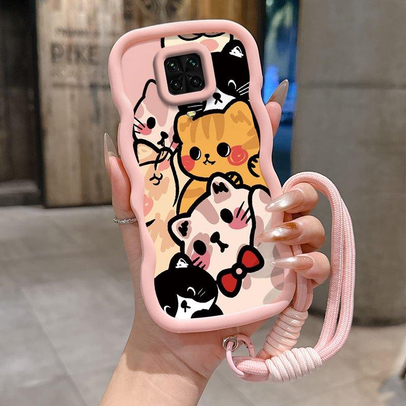 1 Piece Durable Note 9 Pro Max Flexible Cute kitten Case For Redmi Note 9 Pro Max Featuring Lightweight And Bracelet In Entertainment