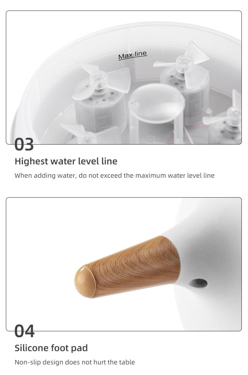 Dynamic multi-spray aromatherapy machine desktop flame humidifier household large fog colorful light remote control mist  magic wireless jellyfish  diffuser