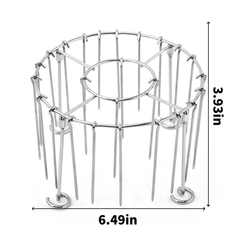 24Pcs Stainless Steel Air Fryer Vertical Kebab Rack, Round Hanging Grill