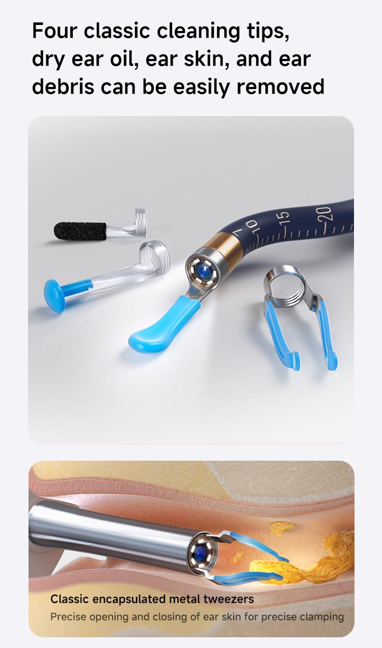【For Pros】Smart Ear Cleaning Tool, 1 Box Ear Wax Removal Tool with 12pcs Tip, Portable Ear Wax Cleaner, Ear Wax Cleaning Kit, Ear Waxing Cleaning,  Ear Wax Removal Kit Earwax Remover ear wax removal tool