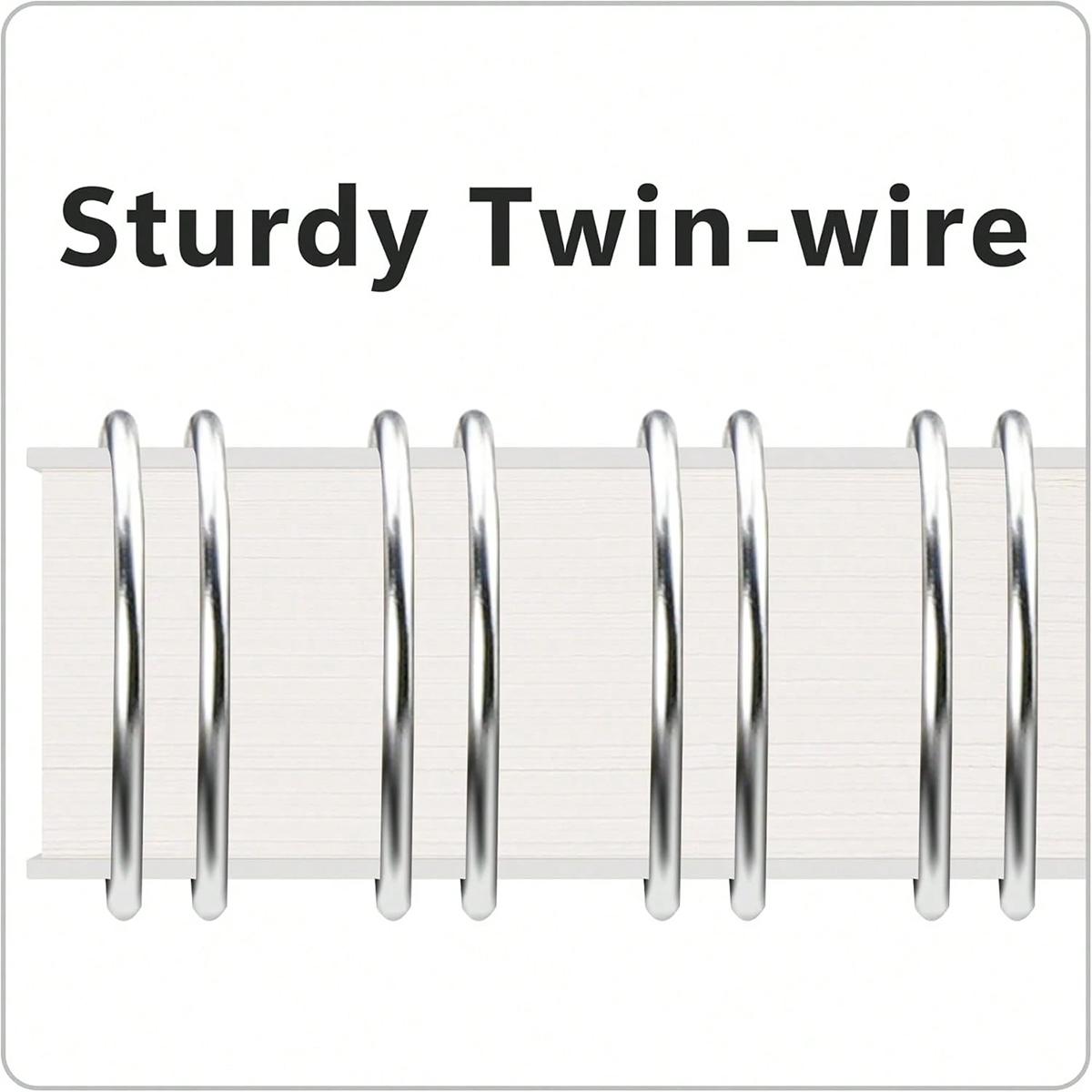 Spiral Grid Notebook, 1-Pack/4-Pack, Transparent Cover, 80 Sheets Graph Paper, Twin-Wire Binding, 180° Lay-Flat, Thick Smooth Pages for Math Notes, Planning and Journaling, Back-to-School Supplies, Spiral Notebooks for Work