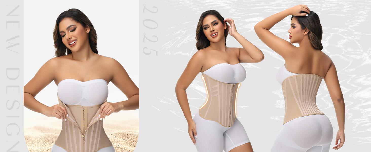 SHAPSHE Waist Shapewear for Women Tummy Control Waist Trainer Corset Sport Workout Belly Band Gym