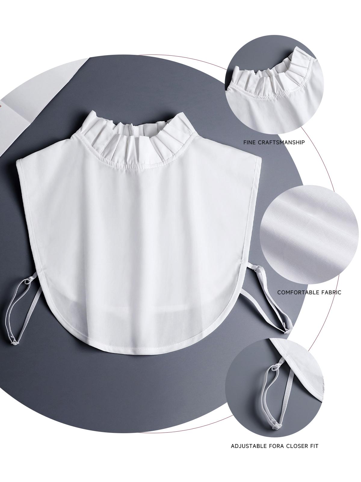 White detachable collar Simulated Collar For Decorating Cotton Jacquard European Lace Half Collar Shirt Dickey Collar fakes Collar Shirt For Women