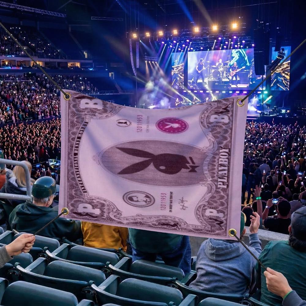 P-playboy BRAND Flags Multi Size Atmosphere Flag, Cheerleading Hand Pulled Banner, Portable Outdoor Event Flag & Wall Decor for Sports, Parties, Home and Room Decoration