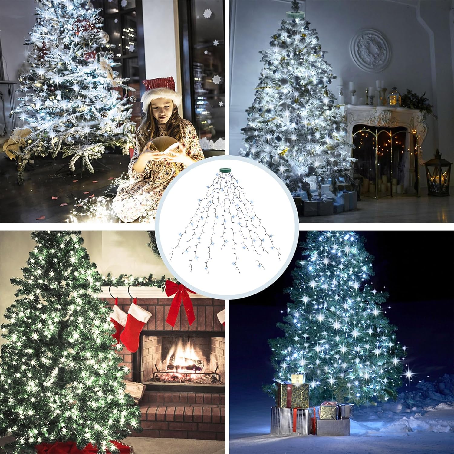 LED String Light, 6.5FT Multi Mode LED String Light with 8 Light Modes & Memory Function, String Light with Timing Function & Remote Control for Christmas Decorations