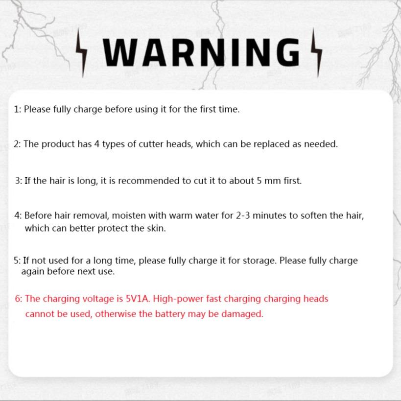 4 in 1 Electric Body Hair Trimmer, 1 Set Portable USB Rechargeable Hair Removal Tool for Face, Nose, Underarm, Eyebrow, Leg and Body