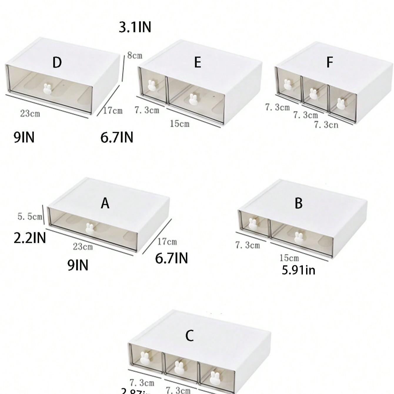 1pc Stationery Organizer Box, Desktop Student Multi-Compartment Drawer Pen Holder, Office Tape Hair Accessory Small Items Storage