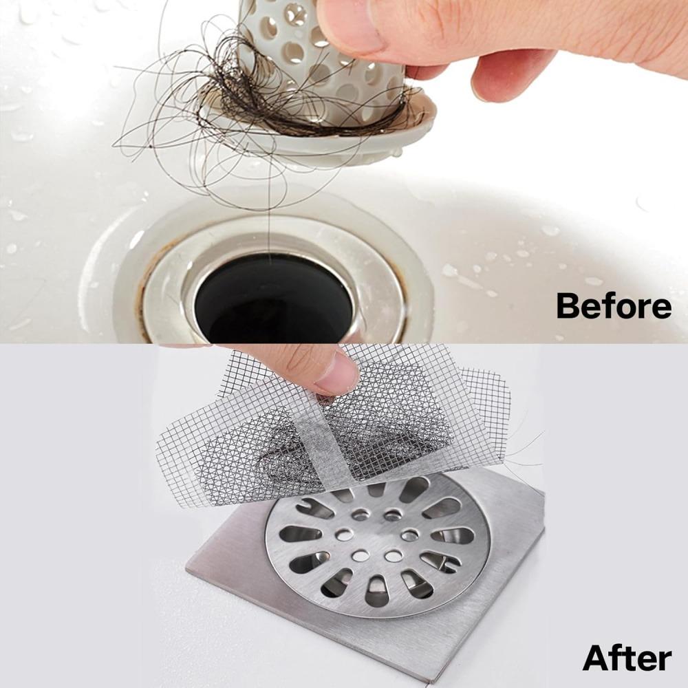 10-Pack High-End Disposable Drain Filters, Effective Hair & Pest Prevention, Suitable for Toilet, Bathroom Sink, Floor Drains, Durable, Easy Install, Quick Drain Maintenance