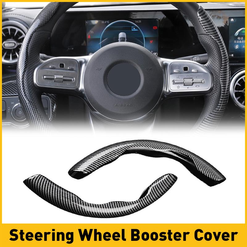 AUXITO 37cm -38cm 15" Steering Wheel Cover Faux Leather For Acura Carbon Fiber
