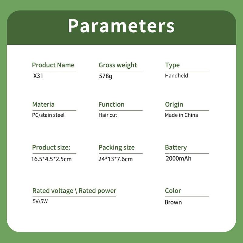 Professional Hair Clipper Set, 1 Box Rechargeable Hair Trimmer & T-blade Trimmer & Accessories, Hair Cutting Kit for Men, Barber Kit