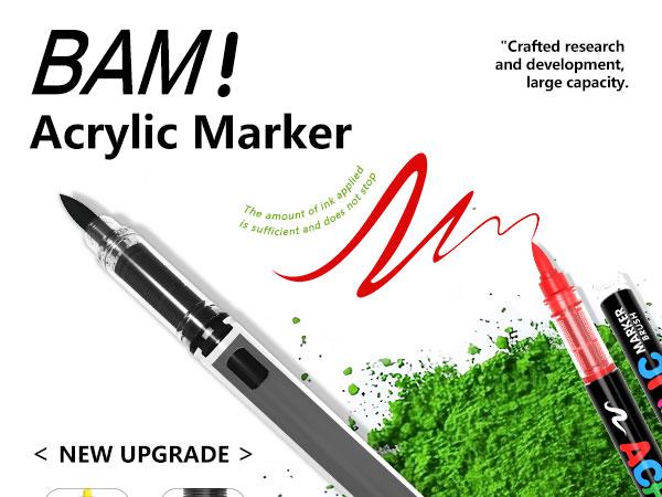 360 Color Acrylic Paint Soft Tip Marker Set, Acrylic Marker Pen, Waterproof Quick Dry Markers, Creative DIY Drawing Graffiti Stickers Poster, Art Design Gift Stationery