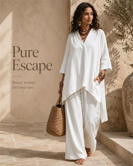 Women’s Elegant V Neck Long Sleeve Two Piece Set, Casual Loose Fit Matching Outfit, Lightweight Comfortable Lounge Set for Daily Wear, Travel, Vacation, Weekend and Stylish Casual Fashion