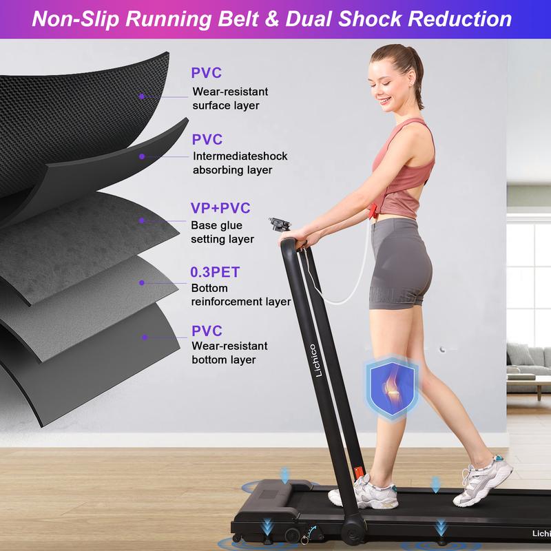 8.7MPH LICHICO Treadmill with 4-Level Incline, Flat/Incline Modes, Remote Control, Quiet Motor, Stable 2-in-1 Running Machine for Home & Office Fitness 8.7MPH LICHICO Treadmill with 4-Level Incline, Flat/Incline Modes, Remote Control, Quiet Motor, Stable 2-in-1 Running Machine for Home & Office Fitness