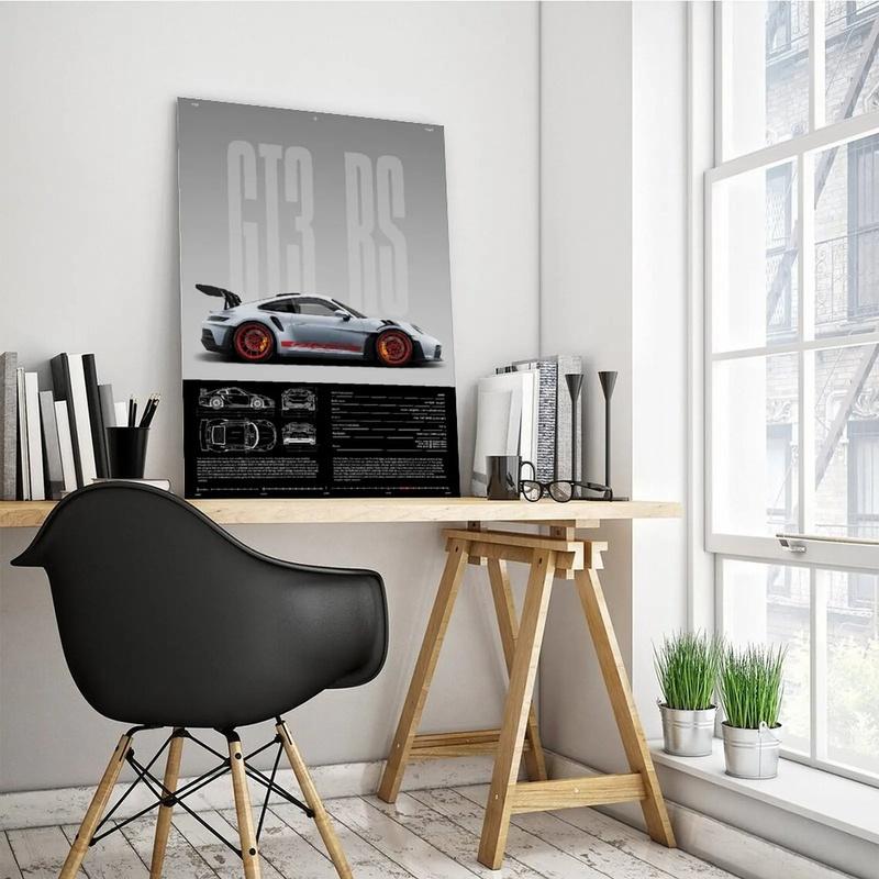 NBHYK Porsche 911 GT3 RS Poster 992 Physical Print Hyper Car Artistic Decor for Bedroom Dorm Man Cave Modern Abstract Design Bathroom Wall Art NBHYK Porsche 911 GT3 RS Poster 992 Physical Print Hyper Car Artistic Decor for Bedroom Dorm Man Cave Modern Abstract Design Bathroom Wall Art