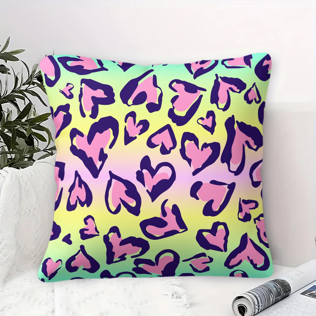 Leopard Print Throw Pillow, Multiple Styles, Soft Breathable Comfortable Skin-Friendly, Decorative Cushion Cover for Bedroom Living Room, Suitable for All People, Ideal Gift Choice