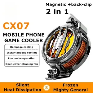 2026 NEW Magnetic/Back-clip 2 IN 1 Mobile Phone Semiconductor Cooling Fan Radiator CX07 for Game Cooler