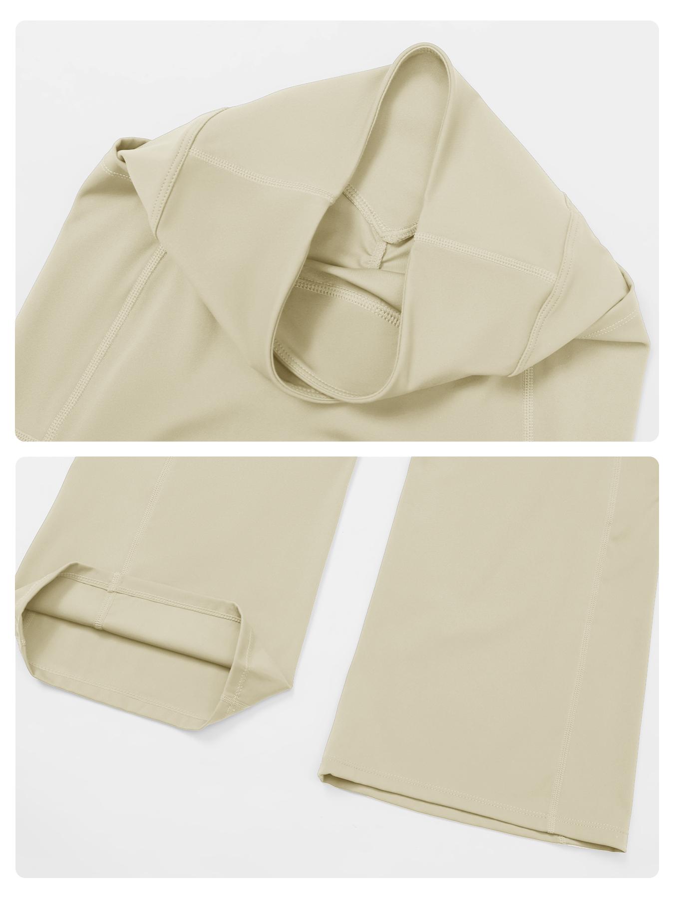 High Waist Naked Feeling Flare Pants Women, Cross Waist Wide Leg Micro Flared Outdoor Casual Sports Pants, Comfortable and Stylish